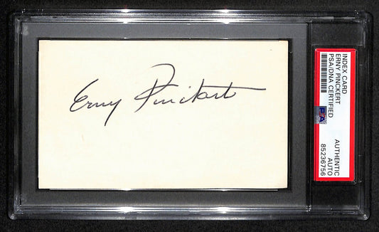 Erny Pinckert CFB HOF Signed/Auto 3x5 Index Card USC PSA/DNA 189022