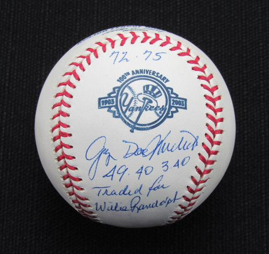 George "Doc" Medich Signed/Auto Yankees 100th OML Baseball JSA  186753