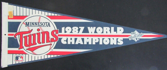 Vintage 1987 Minnesota Twins World Champions MLB Full Size 12X30" Pennant 157946