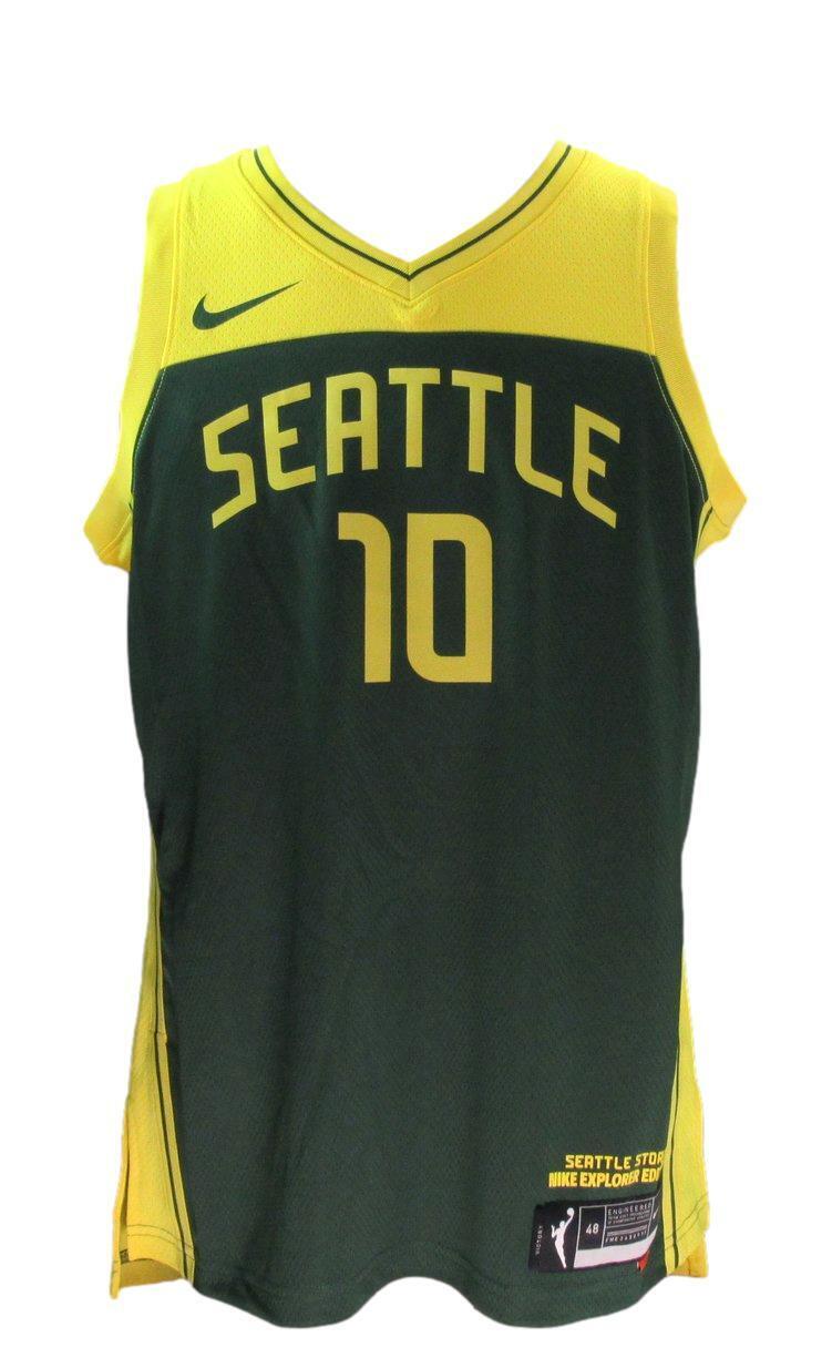 Sue Bird Autographed/Inscr Green Nike Basketball Jersey Seattle Storm JSA 179437