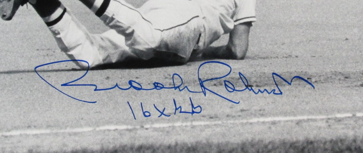 Brooks Robinson HOF Signed/Inscribed 16x20 B/W Photo Orioles Framed JSA 190544