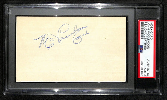 John McLendon HOF Signed/Inscribed 3x5 Index Card Denver Rockets PSA/DNA 188597