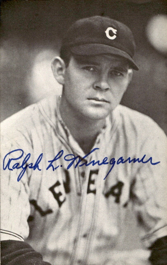 Ralph Winegarner Indians d. 1988 Signed/Autographed 3x5  Photo 179343