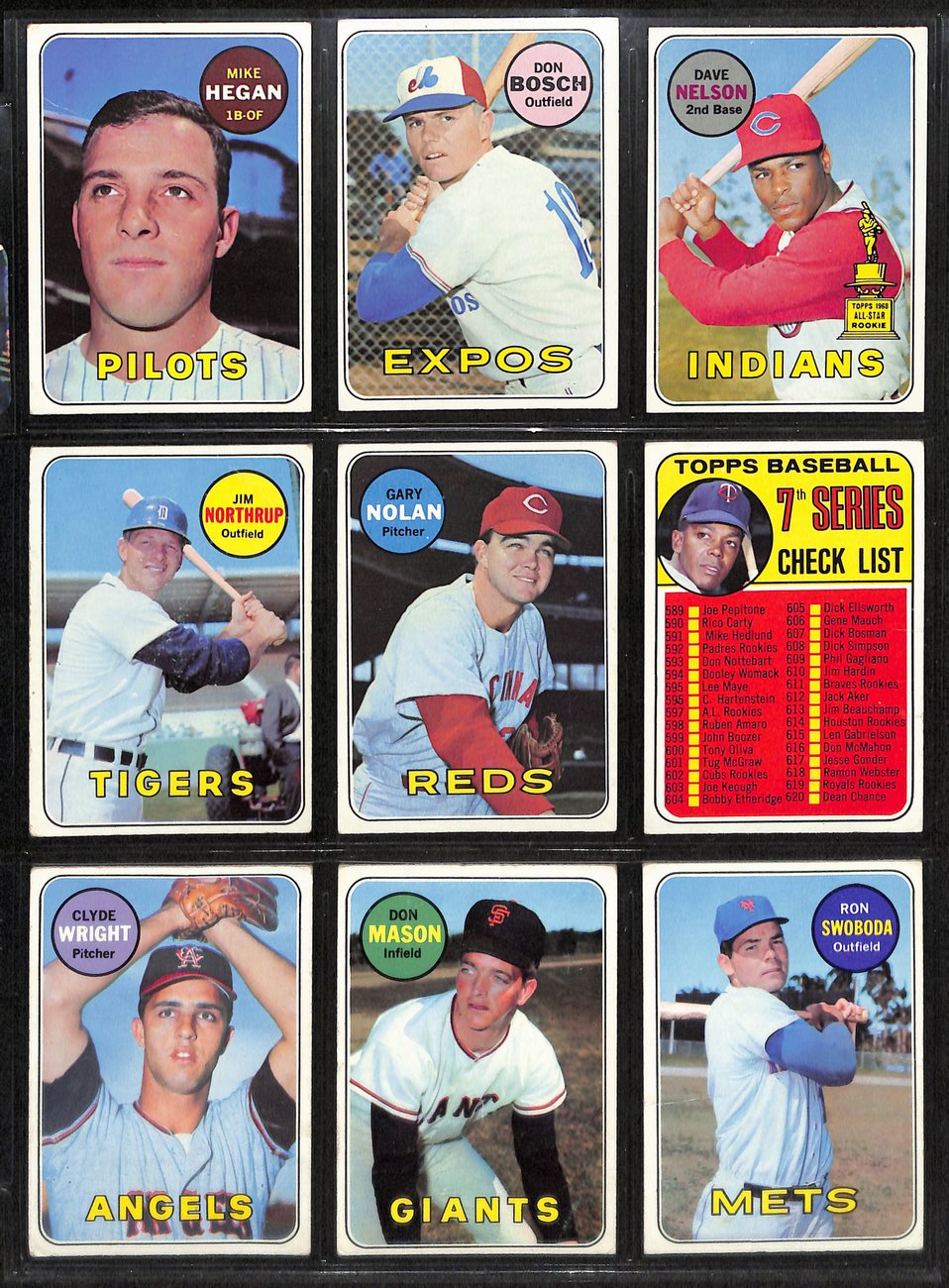 1969 Topps Baseball Card Complete Set (1-664) Mantle Seaver Ryan Jackson 191951