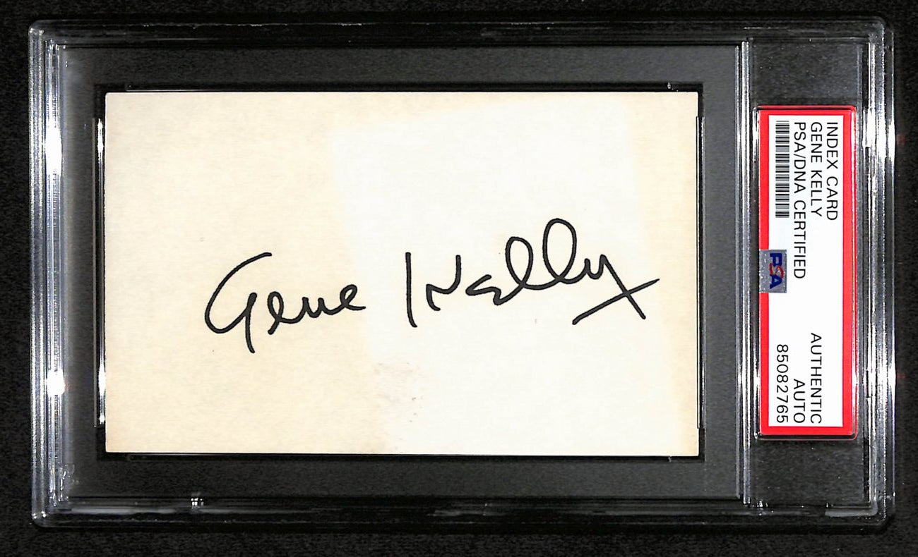 Gene Kelly Signed 3x5 Index Card "White Christmas" PSA/DNA 183947