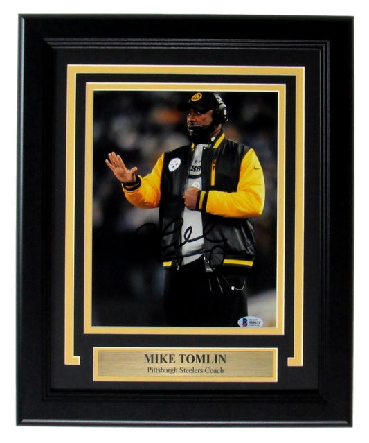 Mike Tomlin Pittsburgh Steelers Signed/Auto 8x10 Photo Framed Beckett 148832