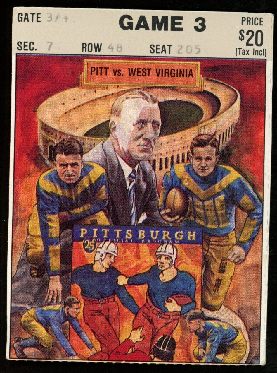 September 29, 1990 Pitt vs. West Virginia College Football Game Ticket Stub
