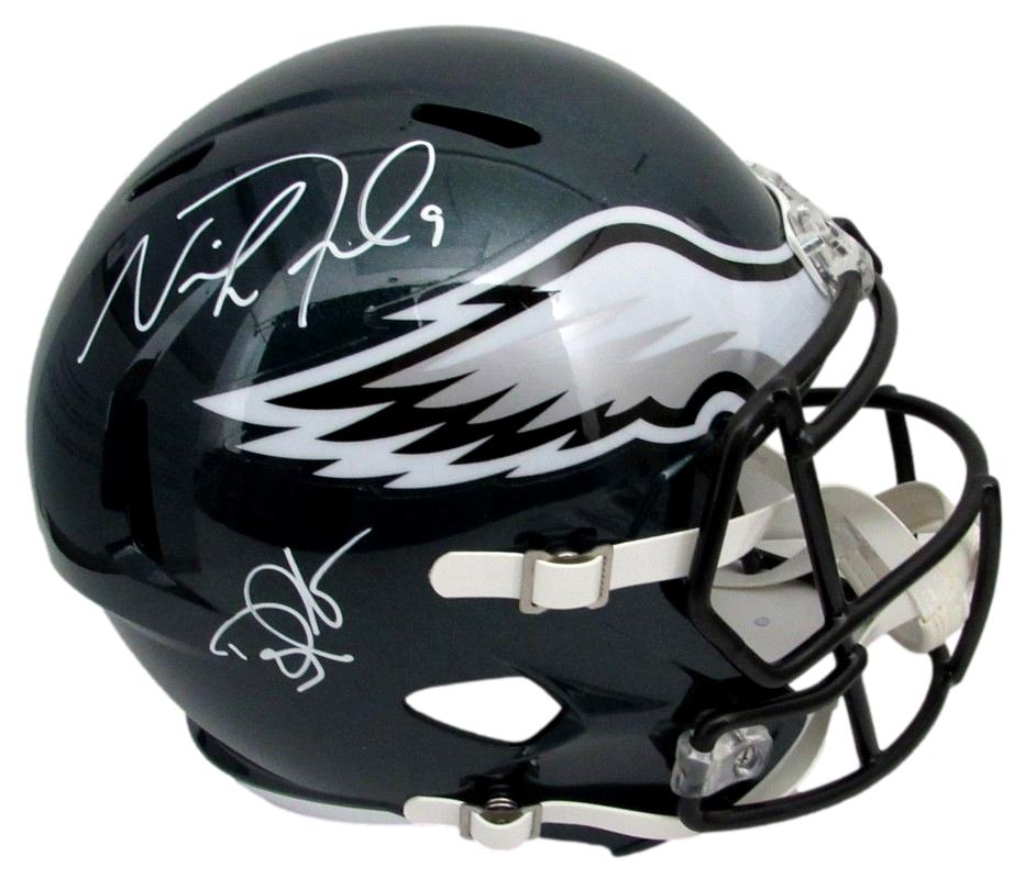 Nick Foles/Doug Pederson Signed Full Size Replica Helmet Eagles PSA/DNA 188046