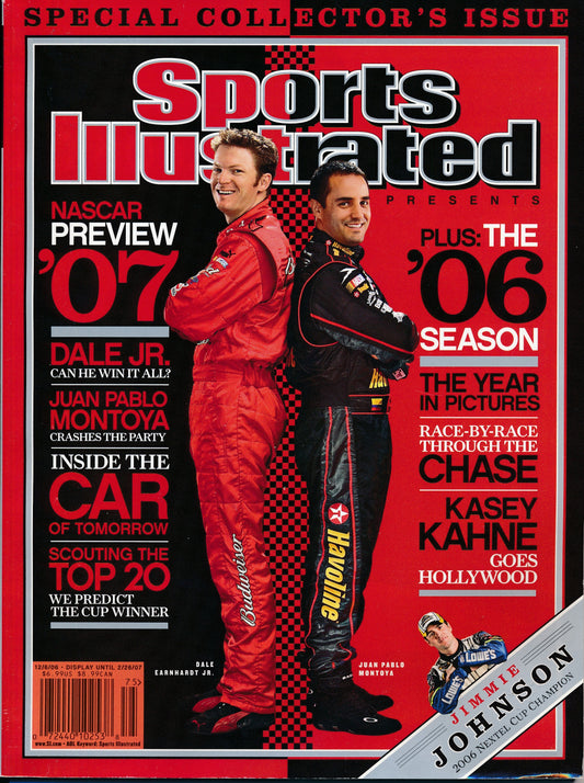 2006 Sports Illustrated Magazine NO LABEL Dale Earnhardt Jr. Juan Pablo Montoya