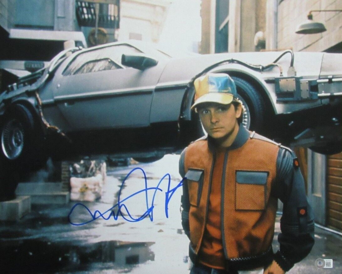 Michael J Fox Autographed 16x20 Photo "Back To The Future" Beckett