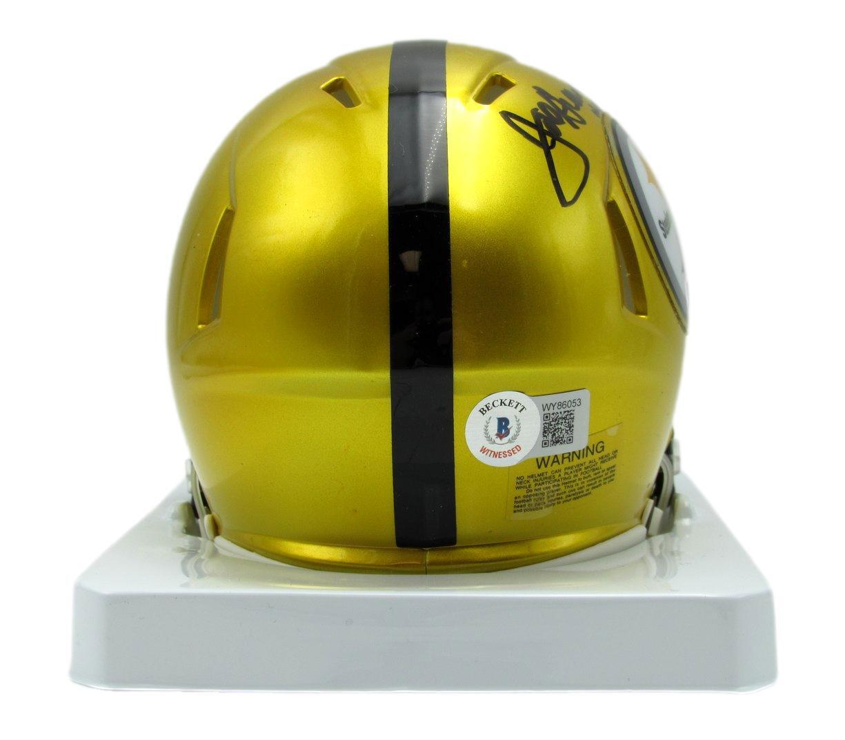 Joe Greene HOF Autographed Mini Flash Football Helmet Steelers Beckett