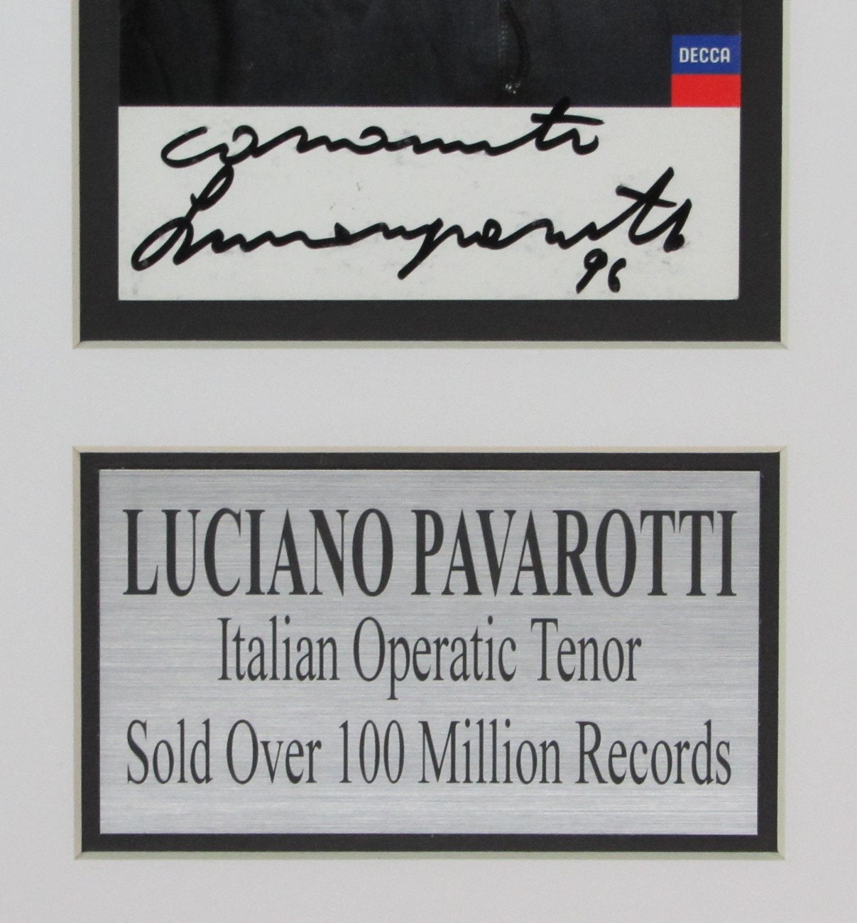 Luciano Pavarotti Italian Opera Autographed Photo Collage Framed PSA 188618