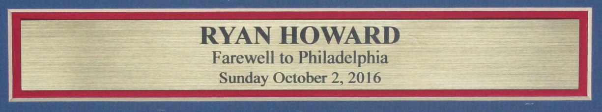 Ryan Howard Philadelphia Phillies Autographed 11x14 Photo Framed JSA 189604