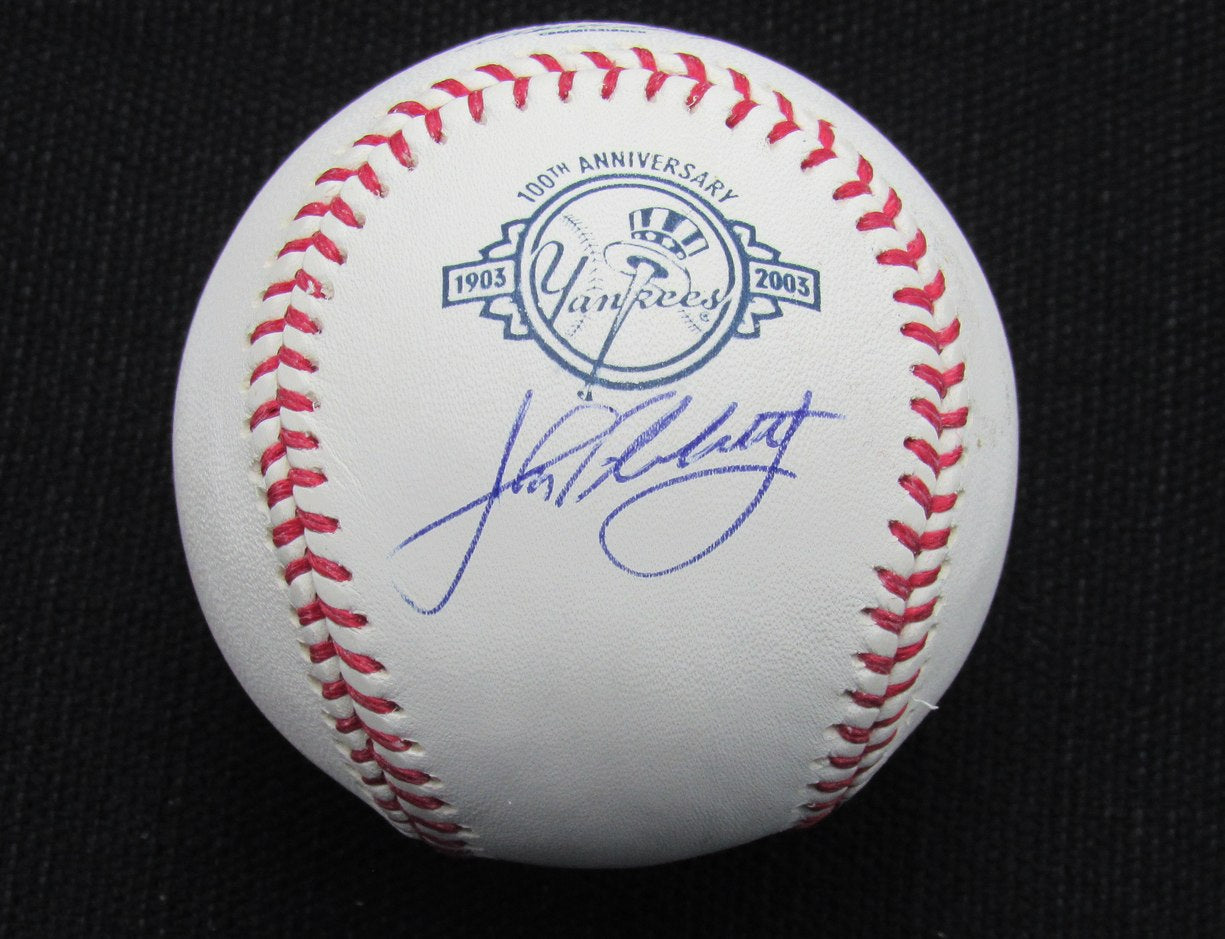 John Flaherty Signed/Auto Yankees 100th OML Baseball MAB 187035