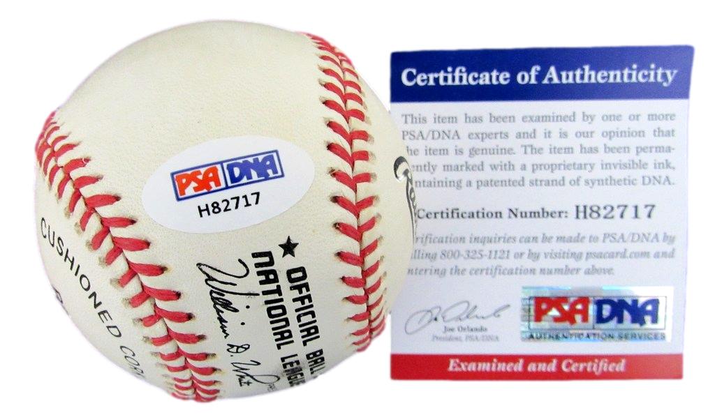 Willie Mays HOF Autographed ONL Baseball San Francisco Giants PSA/DNA 182186