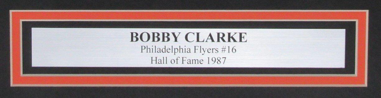 Bobby Clarke HOF Autographed 16x20 Photo Philadelphia Flyers Framed JSA