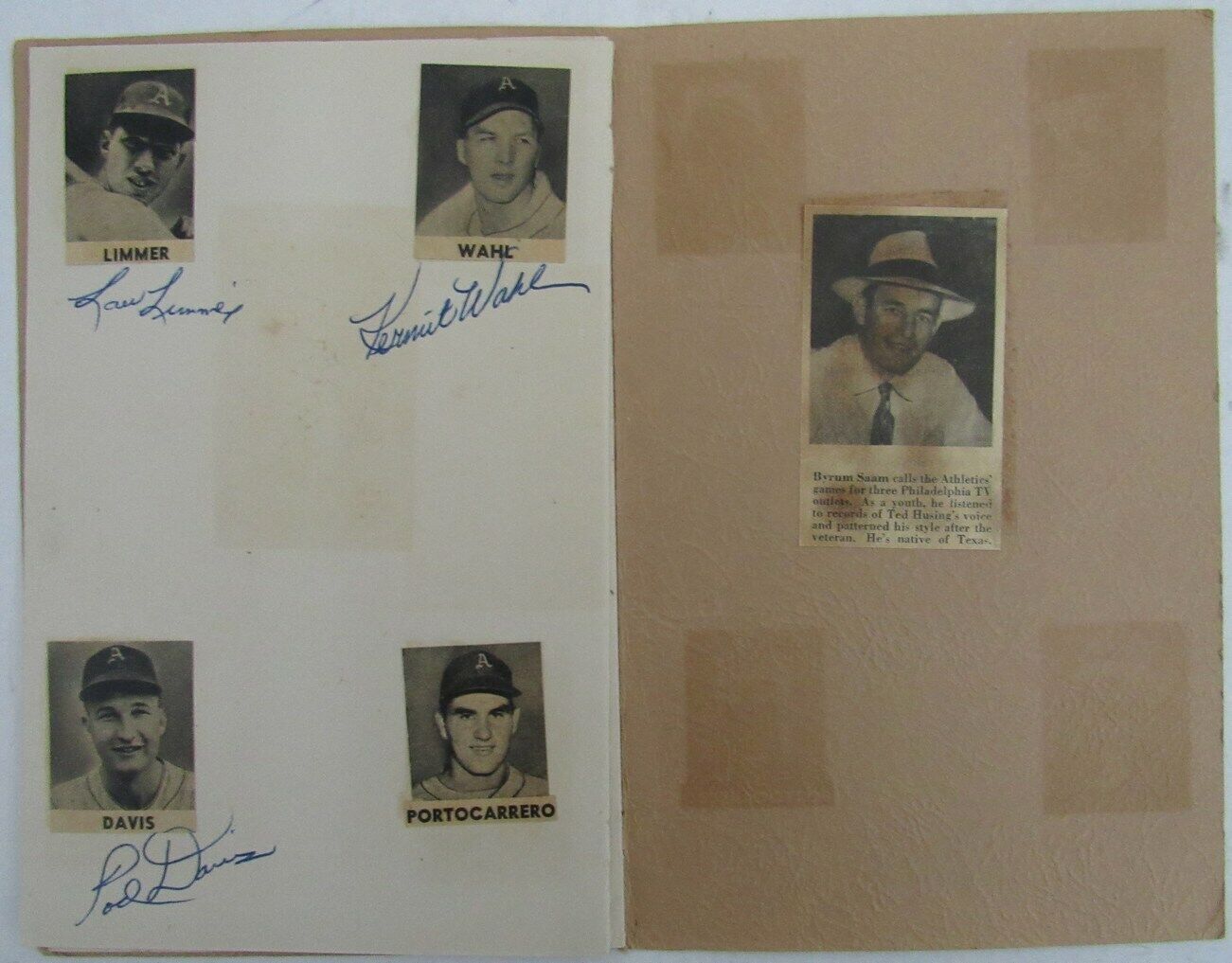 1951 Philadelphia A's Athletics Scrapbook   21 Autographs Signed Photos 158194