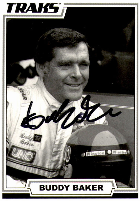 Buddy Baker Nascar Racing Legend Signed Traks Press Pass Trading Card 153935