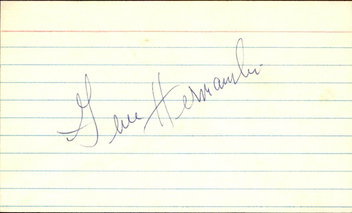 Gene Hermanski Brooklyn Dodgers d.2010 Signed/Autographed 3x5 Index Card 162528