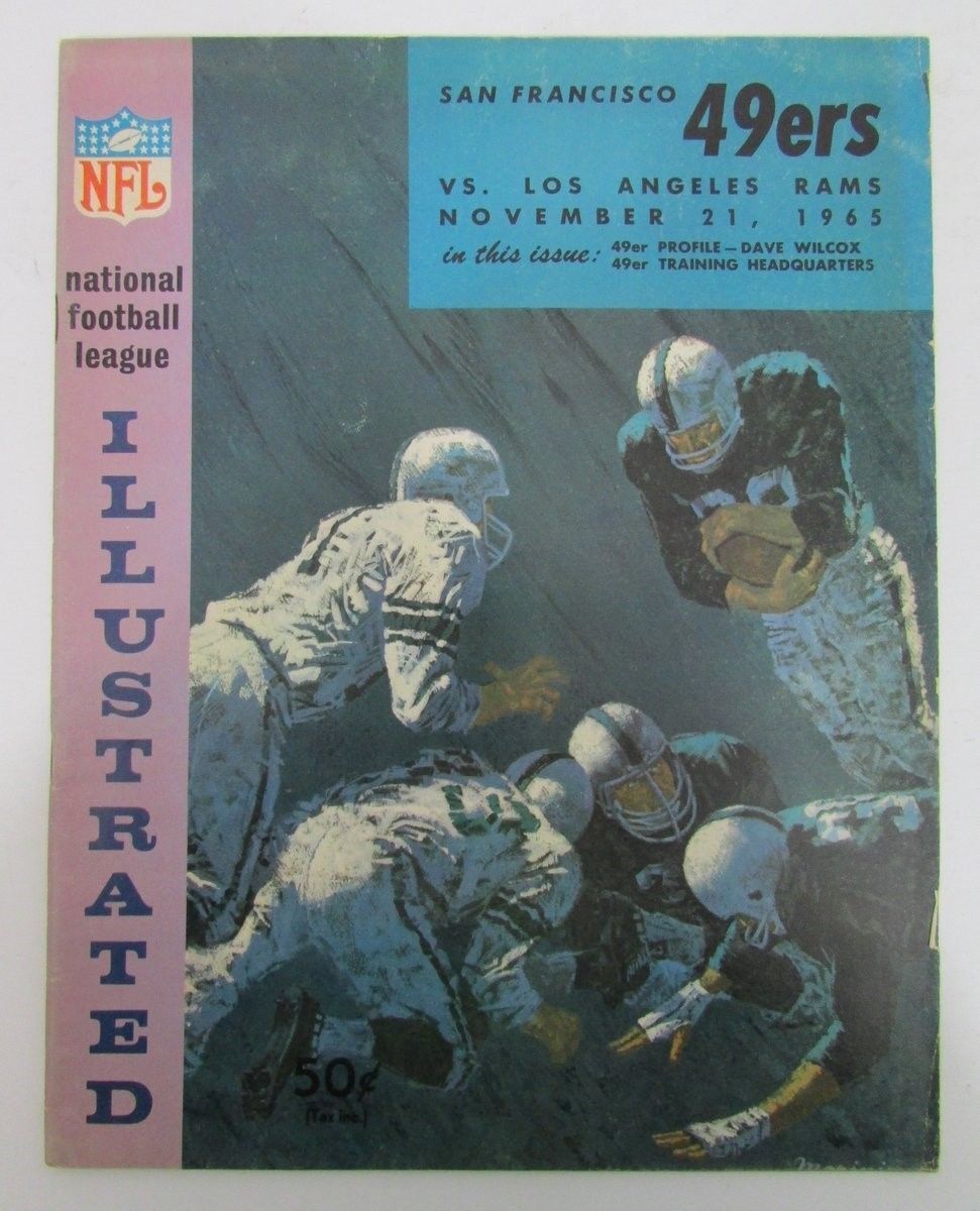 1965 San Francisco 49ers vs. LA Rams NFL Illustrated Program 128509