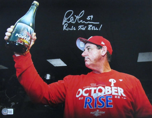 Rob Thomson Autographed/Inscr 11x14 Photo Philadelphia Phillies Manager Beckett