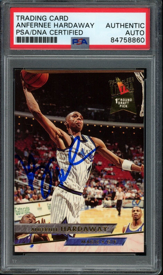 1993-94 Fleer Ultra Anfernee Hardaway #305 Rookie Card Signed Magic PSA/DNA