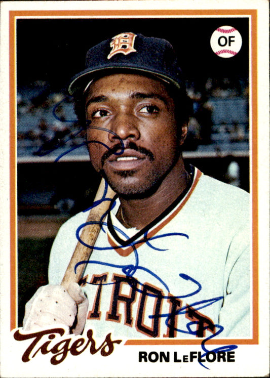 Ron LeFlore Autographed 1978 TOPPS Card #480 Detroit Tigers 183012