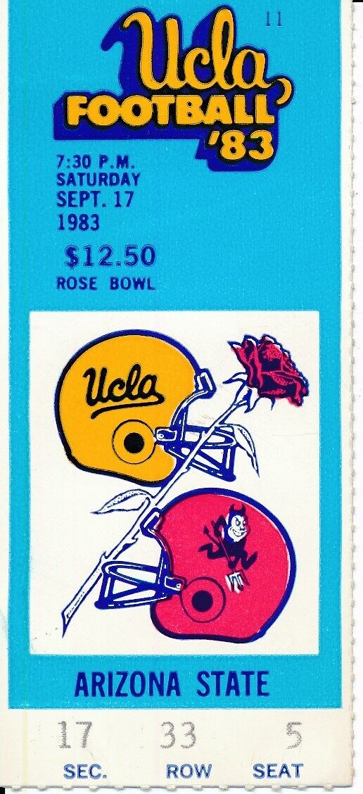 1983 UCLA Bruins vs. USC Trojans Football Game Ticket Stub 148667