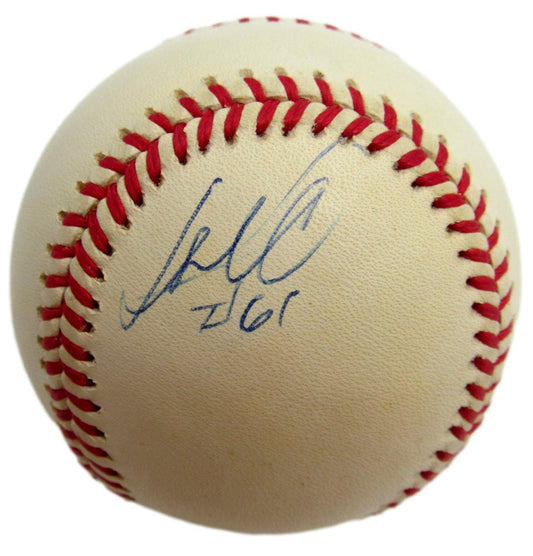 Livan Hernandez Autographed 1997 World Series Baseball Florida Marlins JSA