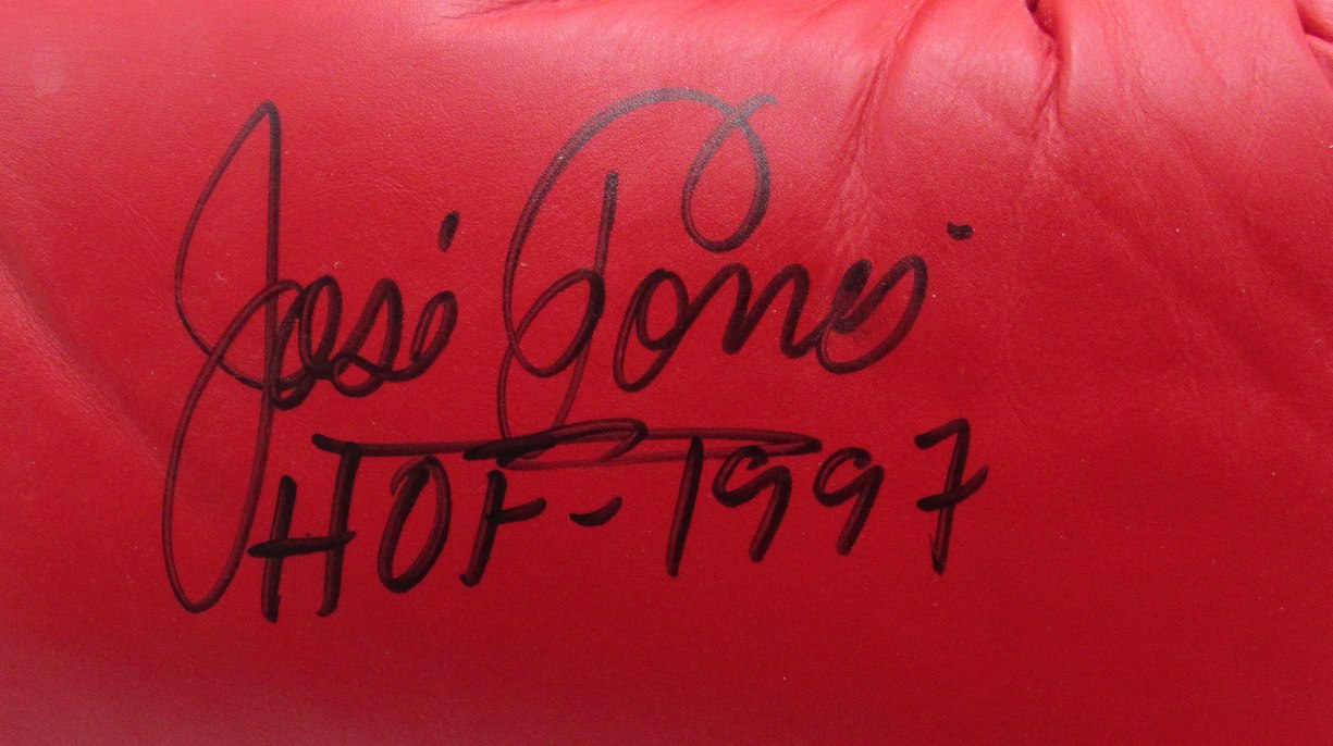 Jose Torres HOF Signed/Inscribed Right Red Everlast Boxing Glove JSA 190125