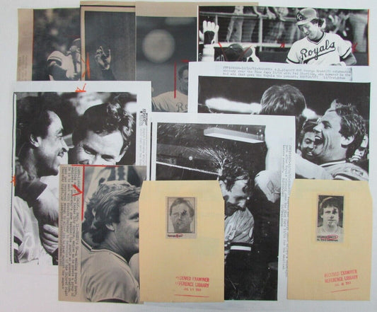 Lot of 10 George Brett Kansas City Royals 1980's-90's News Wire Photos 157374