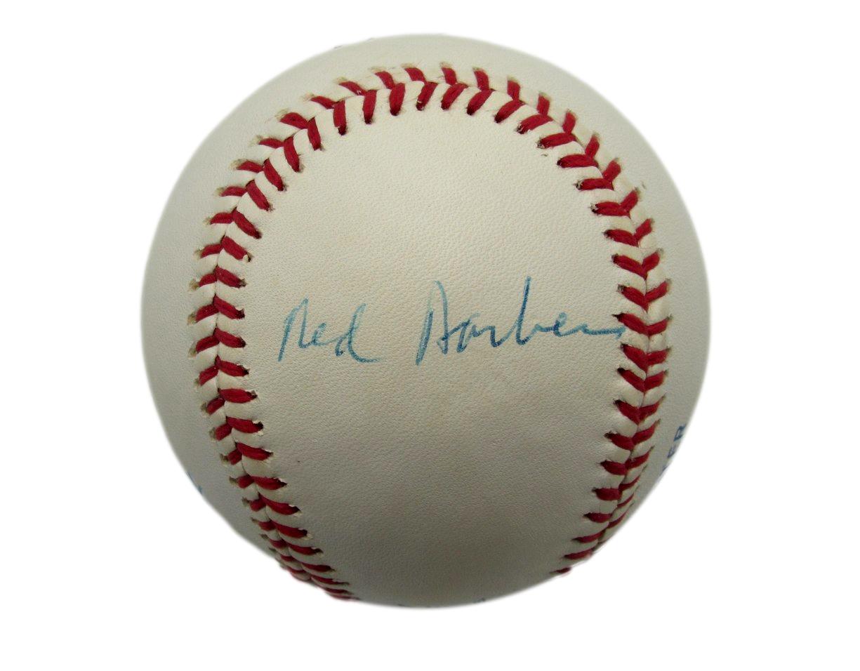 Red Barber HOF Autographed Rawlings OAL Baseball Brooklyn Dodgers PSA/DNA 183657