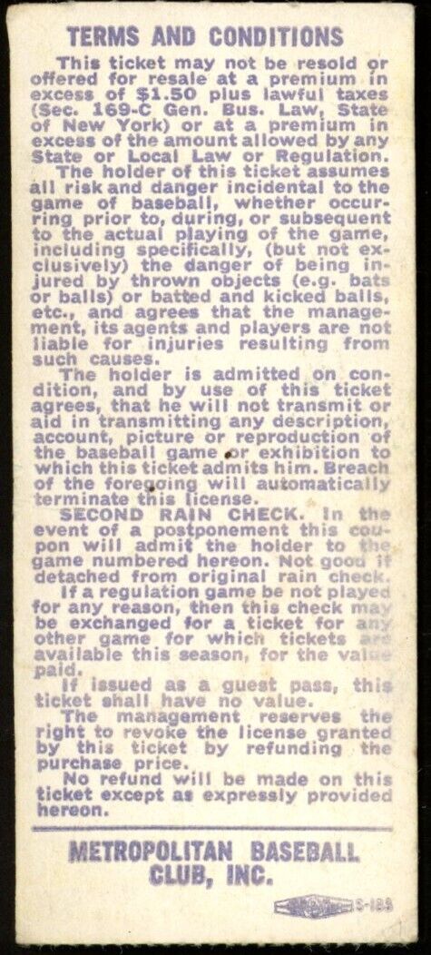 August 1, 1976 Phillies vs. Mets Ticket Stub Schmidt Hits Home Run 178015