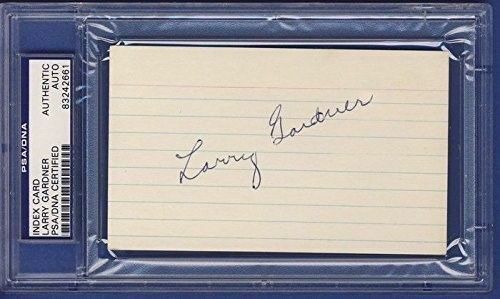 Larry Gardner Signed/Autographed 3x5 Index Card PSA/DNA