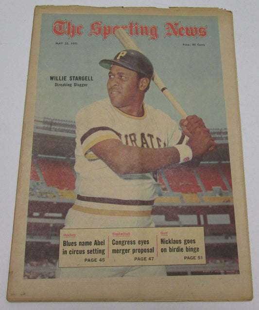 Willie Stargell Pittsburgh Pirates May 22, 1971 Sporting News Cover 144681