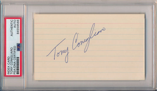 Tony Conigliaro Boston Red Sox Signed/Auto 3x5 Index Card PSA/DNA 167629