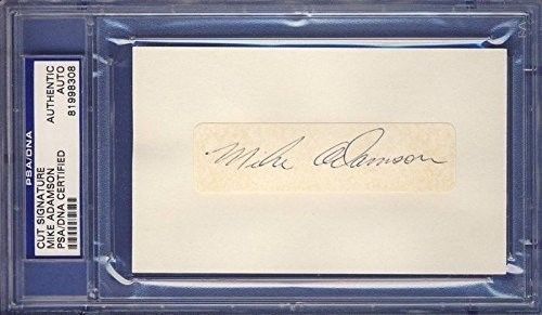 MIKE ADAMSON Signed Cut Signature PSA/DNA Slabbed 132507