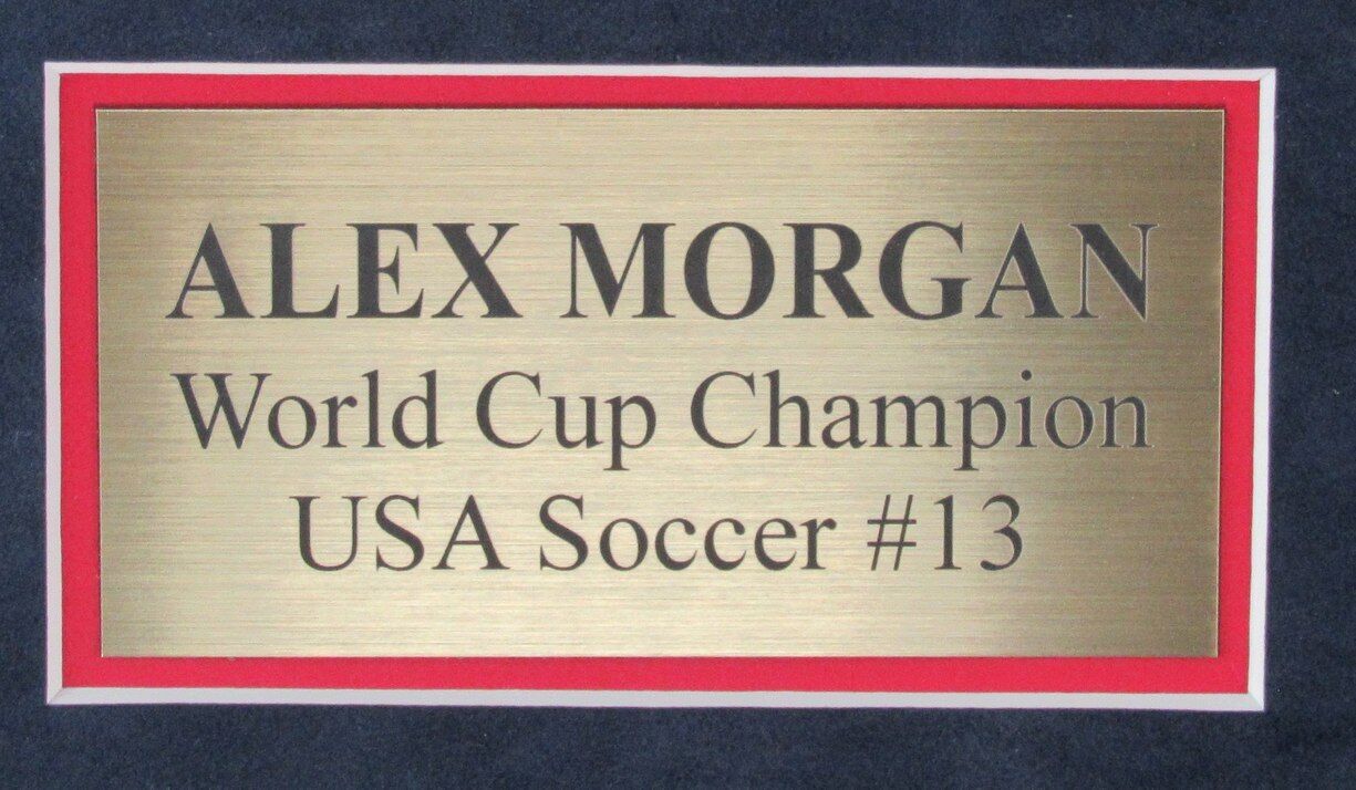 Alex Morgan Autographed White Soccer Jersey U.S. Women's Soccer Framed JSA 175289