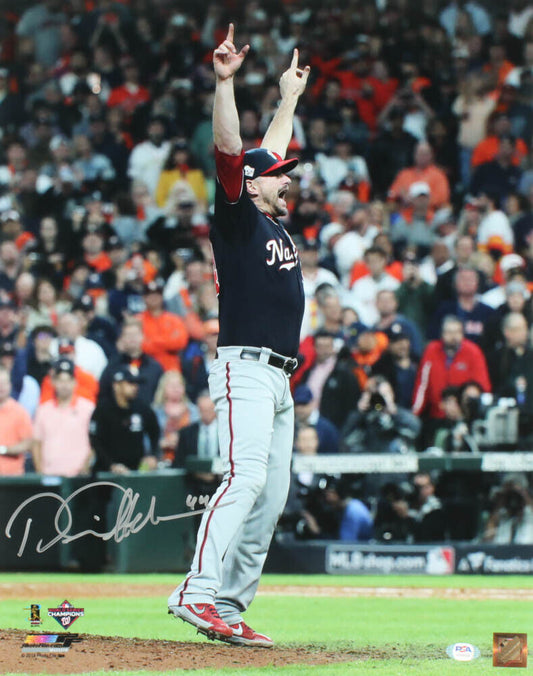 Daniel Hudson World Series 2019  Nationals Signed 16x20 Photo PSA/DNA 156671
