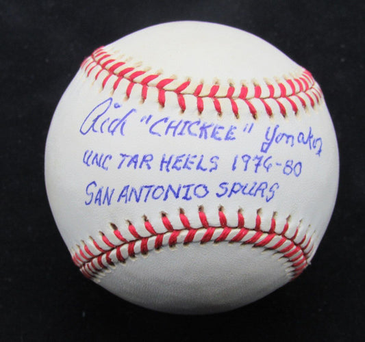 Rich Yonakor Autographed/Inscribed ONL Baseball NBA Basketball Player Spurs