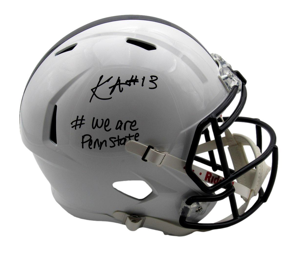 Kaytron Allen Signed/Inscr Full Size Speed Replica Helmet Penn State PSA/DNA