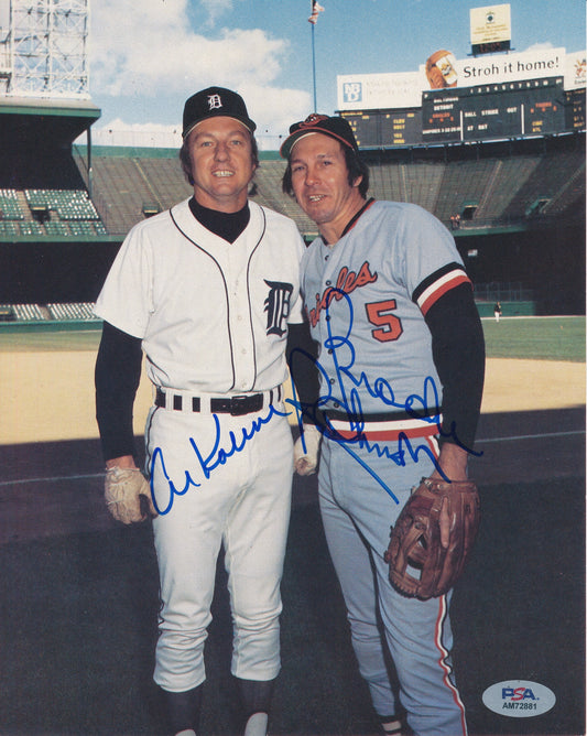 Brooks Robinson/Al Kaline HOF Dual-Signed 8x10 Photo PSA/DNA 184034