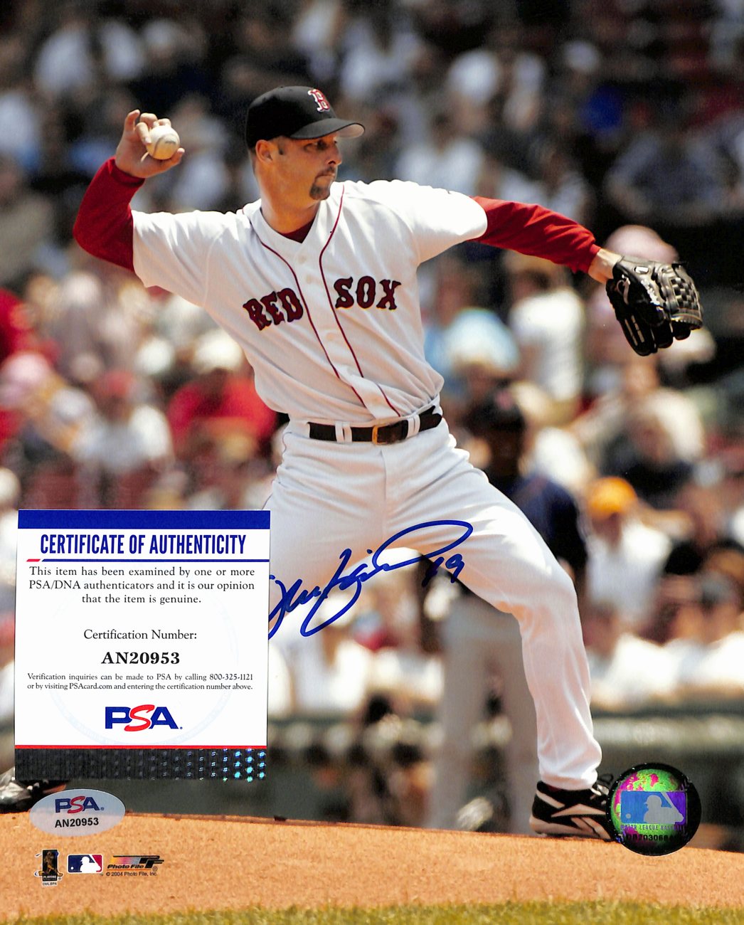 Tim Wakefield Signed/Auto 8x10 Photo Boston Red Sox  PSA/DNA 189038