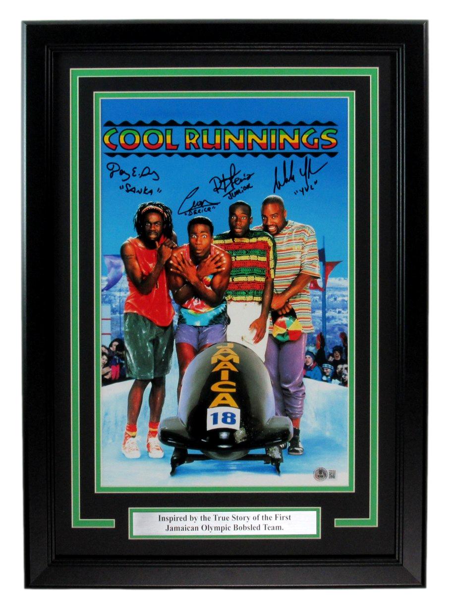 "Cool Runnings" Multi-Signed by 4 Cast Members 11x17 Photo Framed Beckett 191616