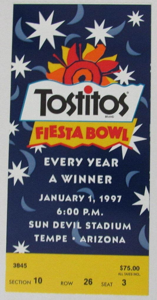 1997 Fiesta Bowl College Football Game Ticket Stub Penn State vs. Texas