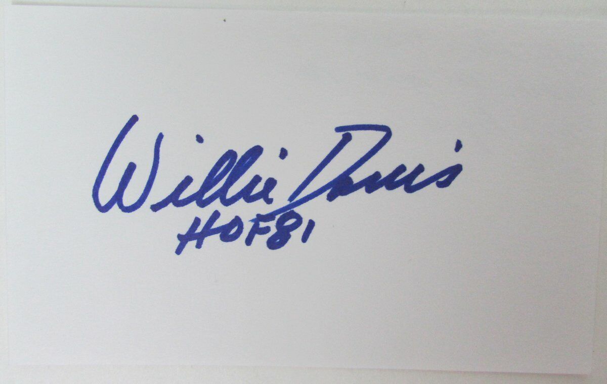 Willie Davis Green Bay Packers Signed 3x5 Index Card insc. HOF 81 149639