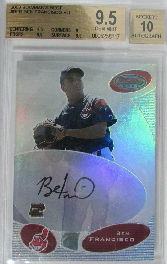 2003 Bowmans Best Ben Francisco Rookie Certified Autograph #BB-BLF 147477