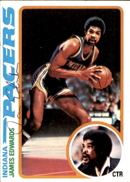 James Edwards Autographed 1978-79 TOPPS Basketball Card #27 Pacers 182971