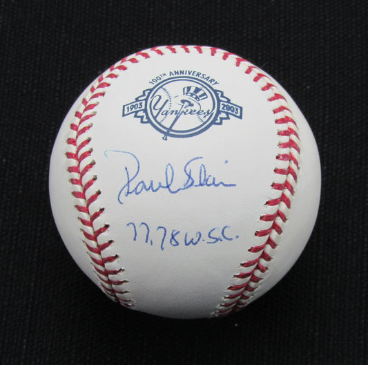 Paul Blair Signed/Auto Yankees 100th OML Baseball PSA/DNA Inscr 186978