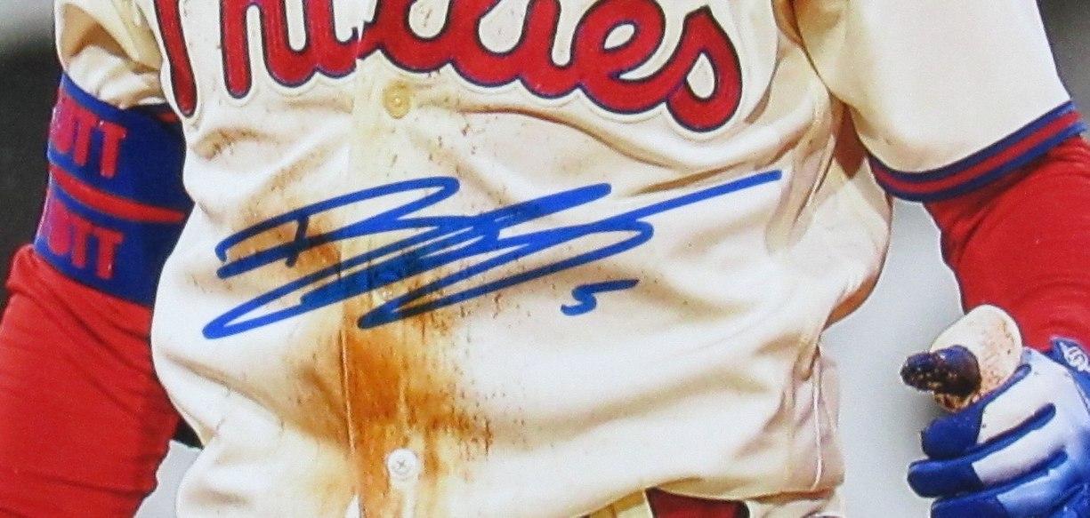 Bryson Stott Signed 16x20 Photo Philadelphia Phillies Framed Fanatics 185639